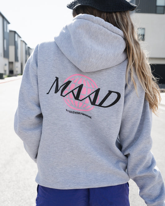 World Zip Hood | Light Grey