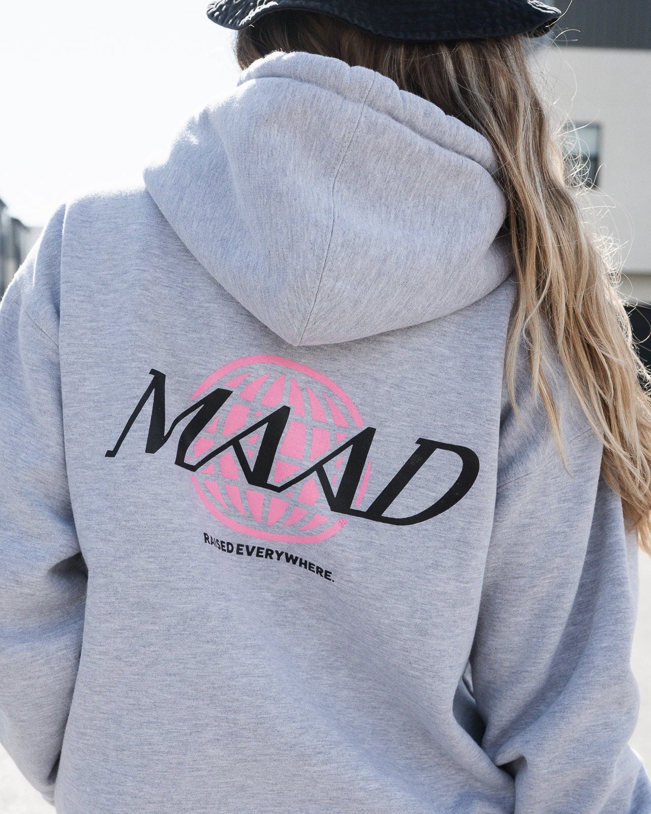 World Zip Hood | Light Grey