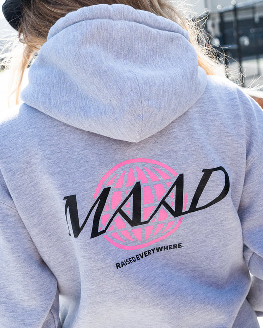 World Zip Hood | Light Grey